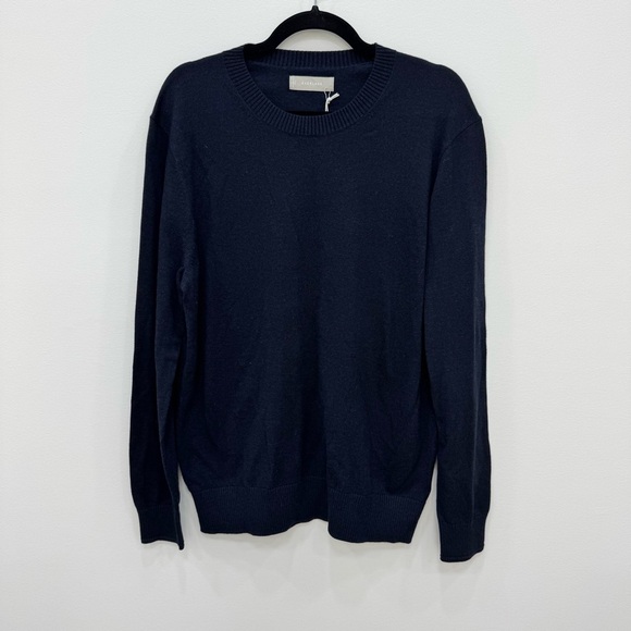 Everlane Men's No-Sweat Sweater - Heathered Midnight Sz Lg NWT - Picture 2 of 7